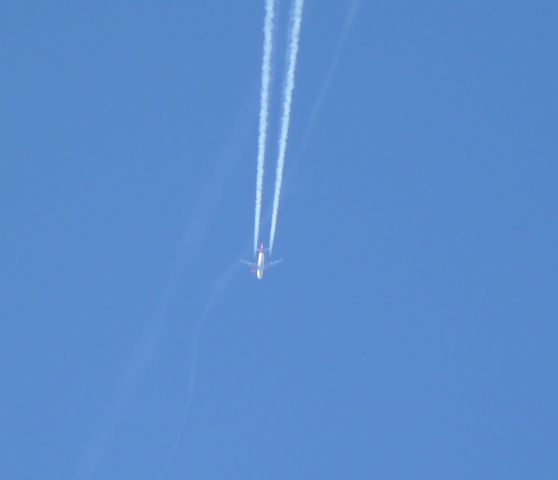 — — - Passing over PDX. Maybe heading for SEA-TAC?