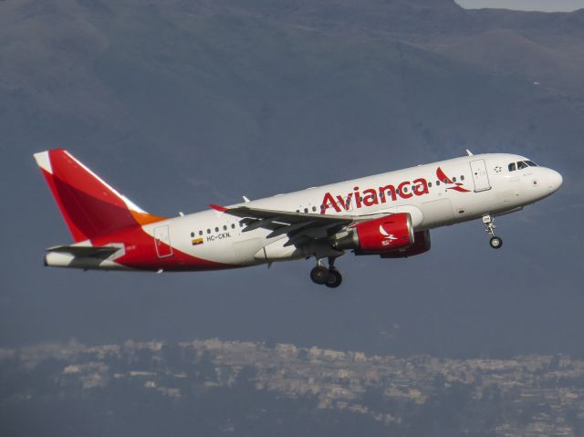 Airbus A319 (HC-CKN) - Now in the colors of Avianca Ecuador.