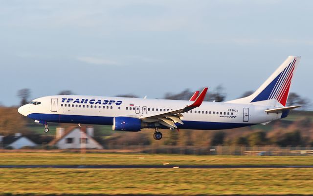 Boeing 737-800 (N798CS) - capstar aviation (ex-transaero)  b737-8k5(wl) n798cs about to land at shannon 13/1/17.