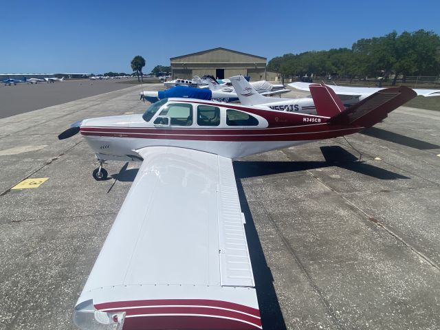 Beechcraft 35 Bonanza (N345CB) - 345CB looking sharp on the ramp, br /Scott MacDonald Aircraft Sales 