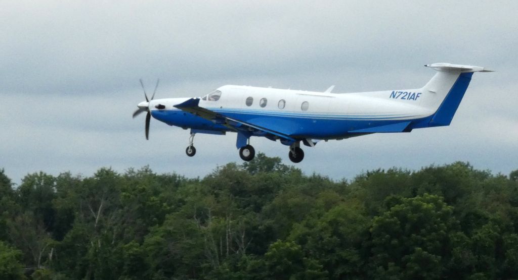 Pilatus PC-12 (N721AF) - Shortly after departure is this 2017 Pilatus PC-12/47E in the Summer of 2021.