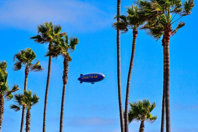 Unknown/Generic Airship (N4A) - GOODYEAR AirShip Over Manhattan Beach California -- this ship was retired in early 2017