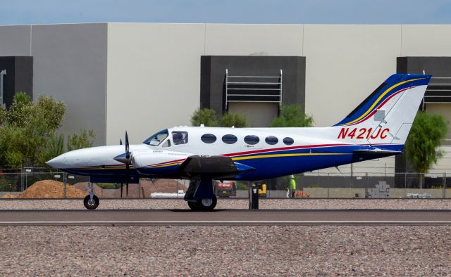 Cessna 421 (N421JC) - Spotted at KSDL on 06-26-2020