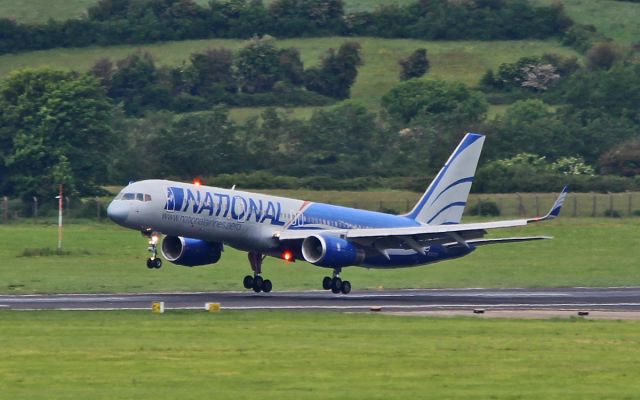 Boeing 757-200 (N567CA) - national b757-223 n567ca about to land at shannon,long shot from the terminal 23/5/17.