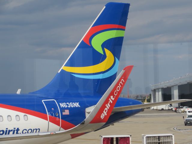 Airbus A320 (N636NK) - CLE Terminal A, Spirit A320 Tail.