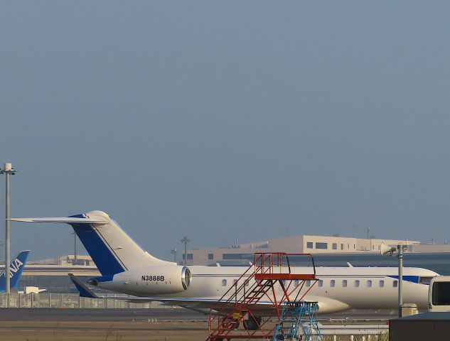Bombardier Global Express (N3888B) - Photo taken on May 18, 2022.br /Unfortunately, steps and other obtrusive equipment are visible in the foreground.