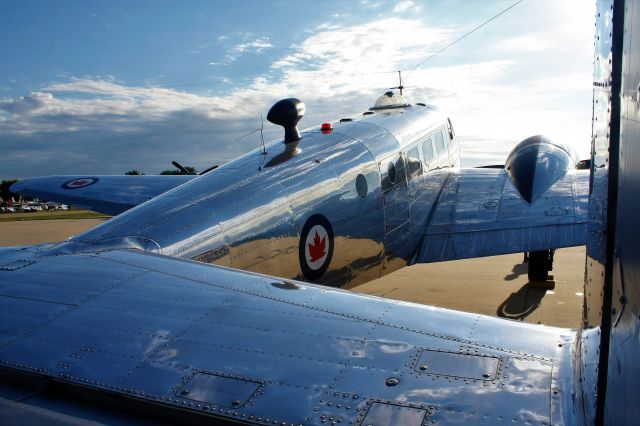 Beechcraft 18 (N6671) - Looking in to the setting sun with Canadian Queen.............