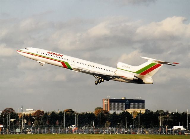 Tupolev Tu-154 (LZ-BTH) - Russian built Tupolev TU154 departs London Heathrow in October 1999