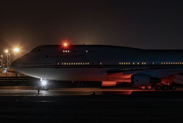 Boeing 747-400 (A6-MMM) - DUB2, A6-MMM, a Boeing 744, taxiing out for departure from Cleveland, Ohio, late on 19 Mar 2025, bound for Dubai Int'l - DXB / OMDB, UAE.