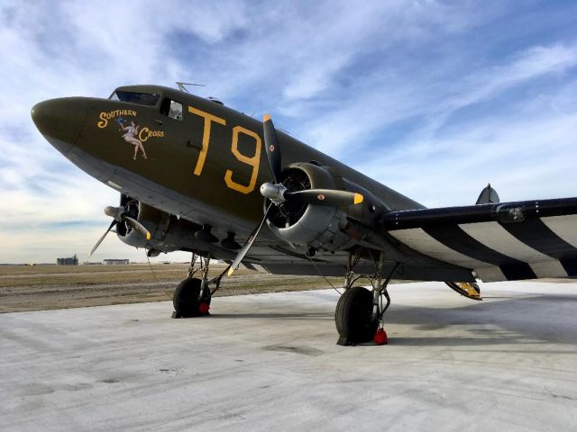 Douglas DC-3 (N87745) - Fort Worth, Texas based Greatest Generation Aircraft "Southern Cross" ready for Christmas light flights 12/23/2019  www.gga1.org