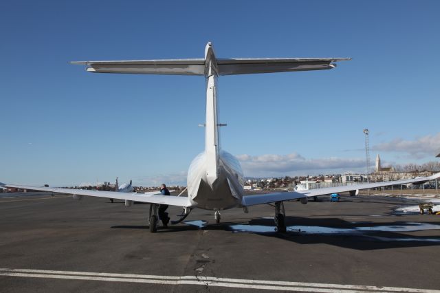 Pilatus PC-12 (HB-FTU) - Pilatus PC12 on a ferry flight from Switzerland to US at Reykjavik airport