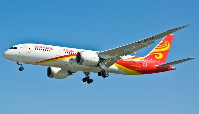 Boeing 787-8 (B-2738) - B-2738 -Hainan Airlines newest Dreamliner in the Fleet Delivered June 7th,2014 - Picture taken on August 19th,2014 @ KBOS Logan Airport