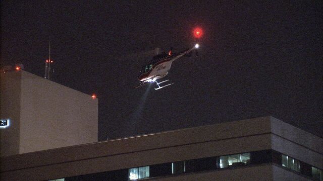 Bell TwinRanger (N63AE) - Another late-night lifesaving trip for Air Evac 56 shown here landing at the U.K. Medical Center Heliport (37KY)