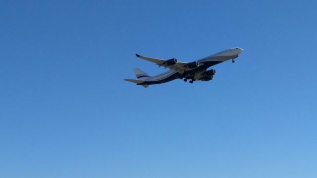 Airbus A340-500 (CS-TFX) - Hi Fly Airbus A340-542 operating Norwegian Air Shuttle 7076 (taken July 15, 2018; flight since replaced by Boeing 787-800).