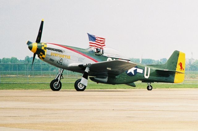 North American P-51 Mustang (N5428V) - North American P-51D, "Gunfighter", N5428V, at Barksdale AFB Airshow, May 2005.