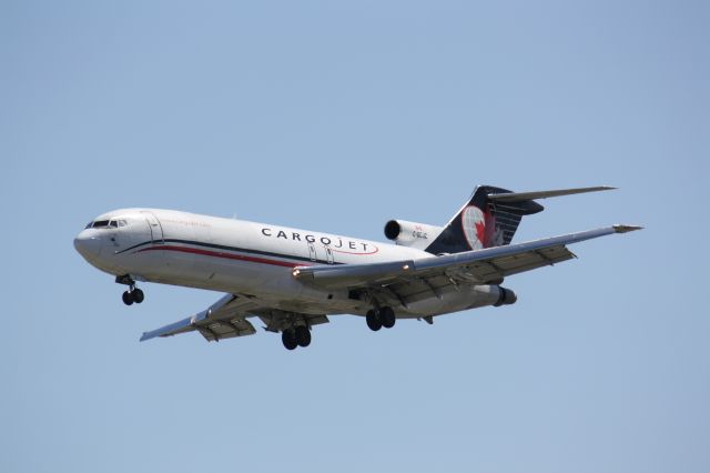 Boeing 727-100 (C-GCJZ) - Cargojet landing at Lester B.Pearson Intl(CYYZ)May 26,2013