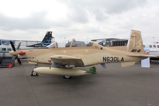 N630LA — - Hawker Beechcraft AT-6C Texan II.br /Paris Air Show 2015.br /Le Bourget, Francebr /Photo: 20.07.2015