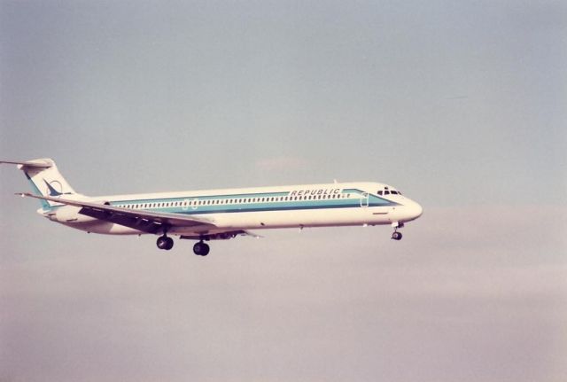 McDonnell Douglas MD-80 — - Republic MD-80 landing at Santa Ana in the mid-1980s