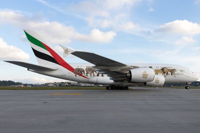 A6-EOM — - First official daily flight of Emirates A380 at GRU Airport. EK261 - DXB/GRU