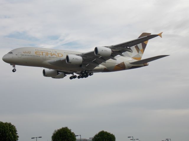 Airbus A380-800 (A6-APA) - early Morning May-15-2015 at Myrtle Ave. Hounslow TW6