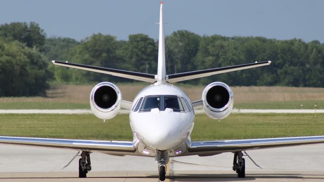 Cessna Citation Excel/XLS (N575QS) - Face to face with “Execjet 575”. Originally scheduled to MDW from Bob Hope, it was diverted to KVPZ due to weather and low fuel. br /br /EJA575. N575QS. 2007 Cessna 560XL Citation XLS. NetJets. KVPZ. 5/31/23. 