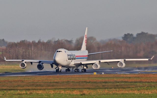 Boeing 747-400 (LX-VCV) - cargolux b747-4f lx-vcv dep shannon for atlanta with cola concentrate 18/12/17.