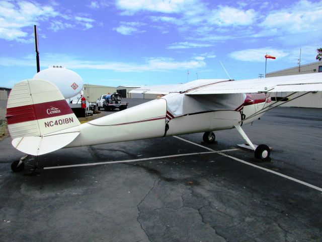 Cessna 140 (N4018N) - Parked at Ramona