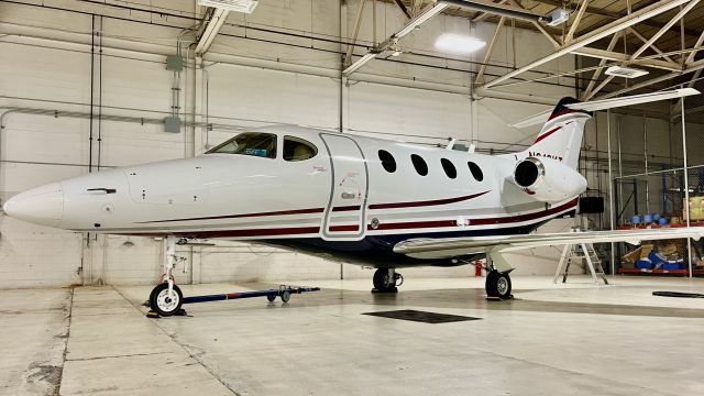 Beechcraft Premier 1 (N912KT) - The second, of two, Premier’s tenanting this hangar at KIND. br /br /This aircraft is a 2008 Beechcraft 390 Premier IA, SN RB-228, owned privately. 9/9/22. 
