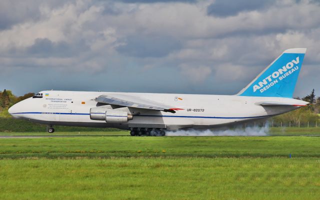 Antonov An-124 Ruslan (UR-82072) - adb an-124 ur-82072 touching down at shannon 23/4/14.