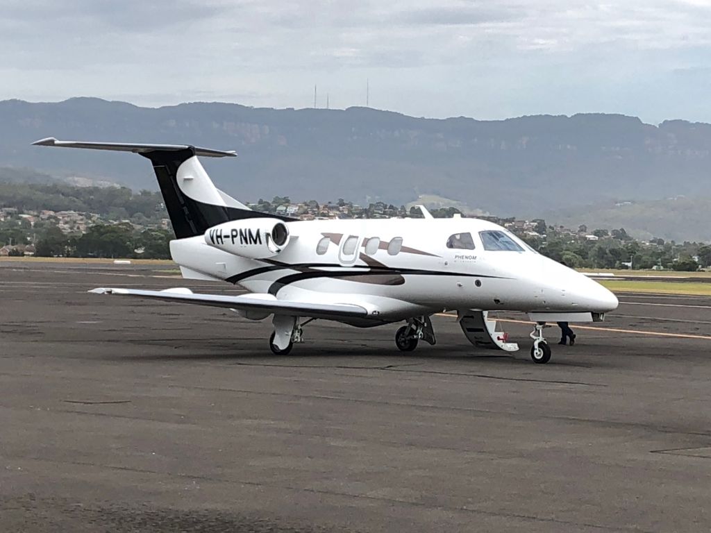 Embraer Phenom 100 (VH-PNM) - PrivateAircraft making a short visit to HARS Museum