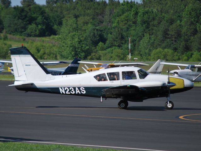 Piper Aztec (N23AS) - AEROSOLUTIONS GROUP INC taxiing out to runway 2 KJQF - 5/26/13