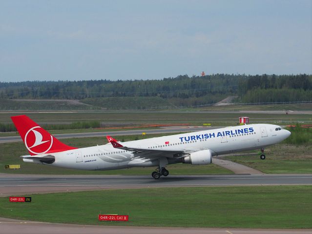 Airbus A330-200 (TC-JNE) - Flight form Helsinki to Istanbul, photo taken May 15 2021.