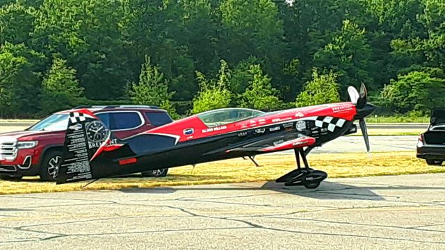 N530RH — - Aerobatic legend Rob Holland's beautiful MXS-RH on the hot ramp. 2023 Greenwood Lake Airshow