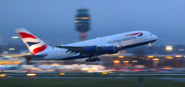 Airbus A380-800 (G-XLEB) - British Airways Speedbird 9176 Super Airbus A380-841 G-XLEB ferry flight from YVR returning to LHR 