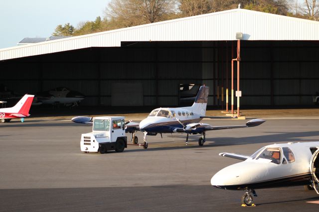 Cessna Chancellor (N700HB) - Being Tugged