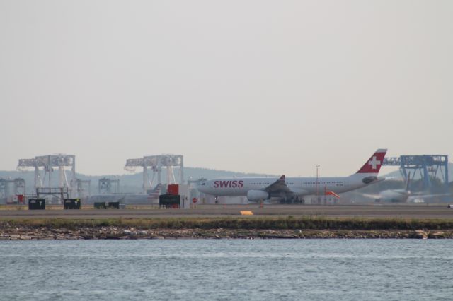 Airbus A330-300 (HB-JHM) - Swiss A330 rolling down 33R at Logan possibly headed for Zurich