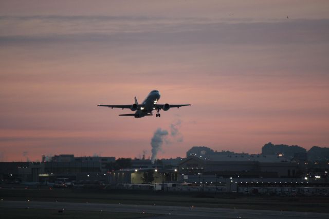 Airbus A320 — - Early morning departure from Trudeau-Montreal