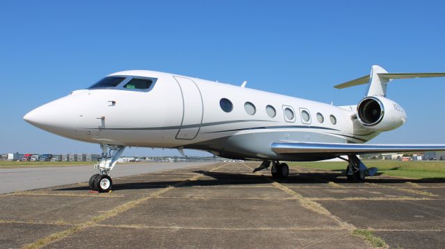 Gulfstream Aerospace Gulfstream G500 (N231TJ) - A brand new Gulfstream Aerospace  GVII (G500) - serial number 72118 - on the ground at Boswell Field, Talladega Municipal Airport, AL, during the 2023 NASCAR YellaWood 500 Race Weekend at Talladega Superspeedway - September 30, 2023.