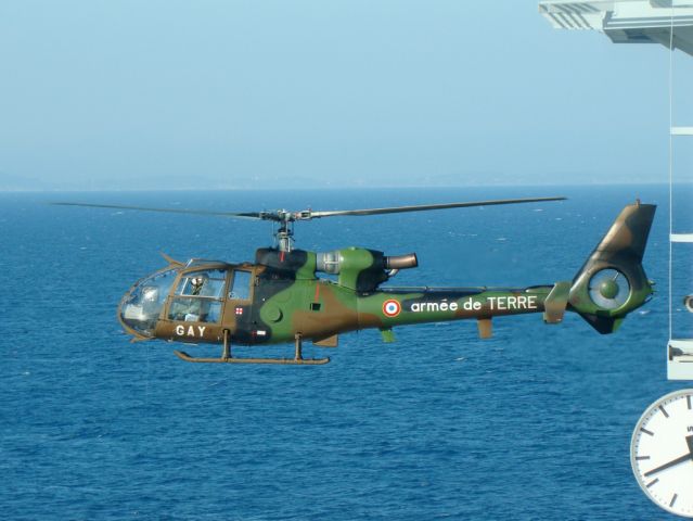 GAY — - GAZELLE french army training in french navy ship DIXMUDE mediteranean sea