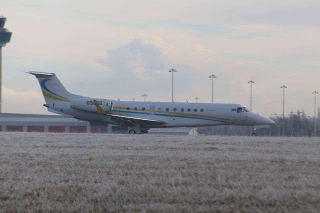 N65001 — - A Kazakhstan National Guard Embraer EMB-135BJ Legacy 650 slowing down after landing at Stansted Airport.br /br /Location: Belmer Road, Stansted.br /Date: 11.12.22 (dd/mm/yy).