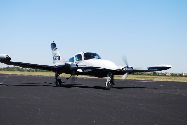 Cessna 310 (N41FB) - On the ramp at Tri-Star Aviation. Just returning from a trip in the 310, on a beautiful flying day.