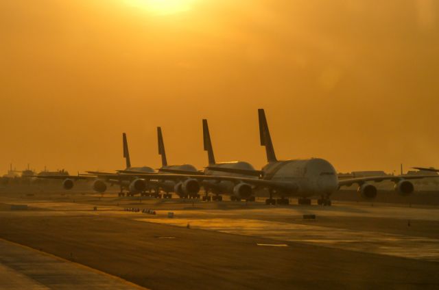 Airbus A380-800 — - Thai A380 graveyard.