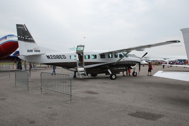 Cessna Caravan (N208ED) - Cessna The Wild Thing decked out for a safari, including a tiger interior colors. Visiting the Canadian Aviation Expo at Oshawa Ontario June 21/08.