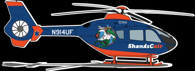 N914UF — - ShandsCair N914UF Rendering from photo taken on 4/19/2013 at 63FL (Shands Helipad) by Kraig Beahn