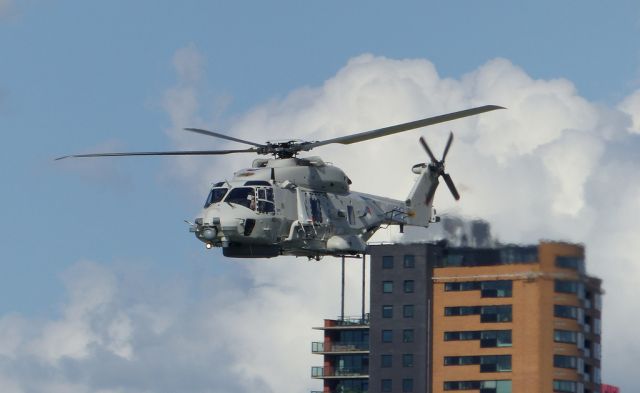 NHI NH-90 (N110) - Netherlands Navy NH90NFH helicopter photographed giving display at Ports Weekend Rotterdam on 02/09/17