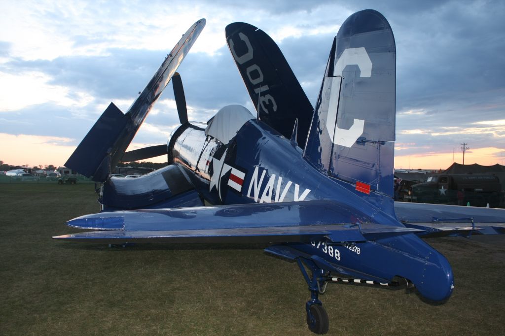 VOUGHT-SIKORSKY V-166 Corsair (AMU72378) - Twilight moving in on this beauty of a Corsair.