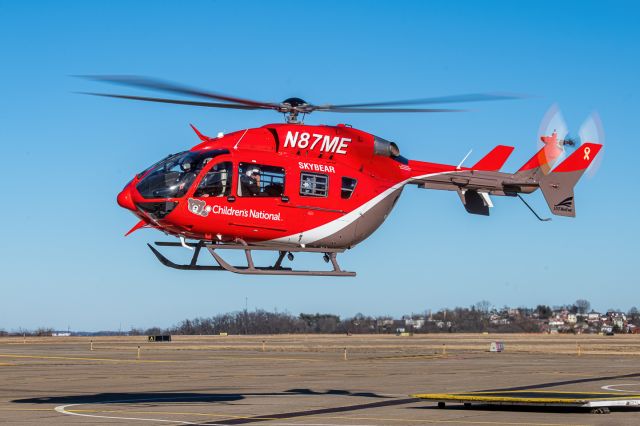 KAWASAKI EC-145 (N87ME) - Departing Allegheny County Airport, Pittsburgh, PA 