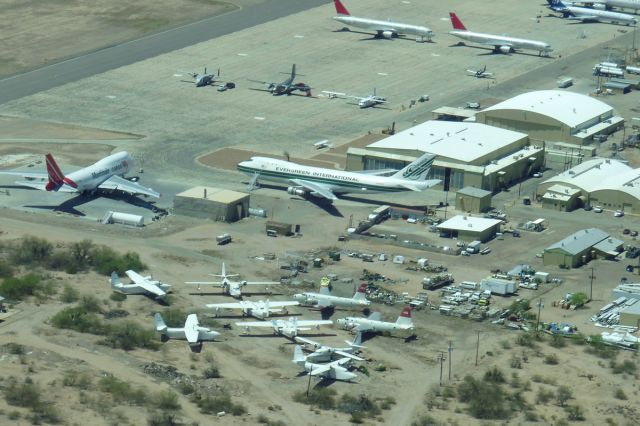 BOEING 747-100 (N481EV) - Apr. 19, 2009 - Visible in this shot are 7 HU-16s, 2 P-2s, 2 747s, 2 757s, and one each of C-23, DHC-4, CASA212, Cessna 172, B727 and T-28.