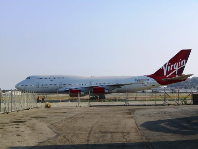 Boeing 747-400 (N744VG) - Retired Virgin Atlantic 747 "Cosmic Girl," slated to launch manned space vehicle from beneath its wings.