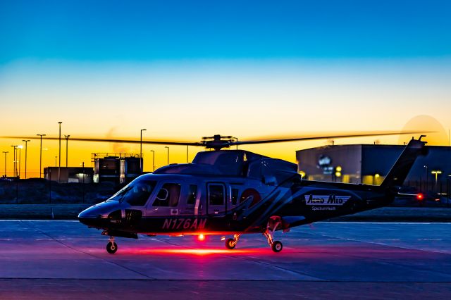 Sikorsky S-76 (N176AM) - AeroMed1 doing Runups on the AeroMed Ramp at KGRR